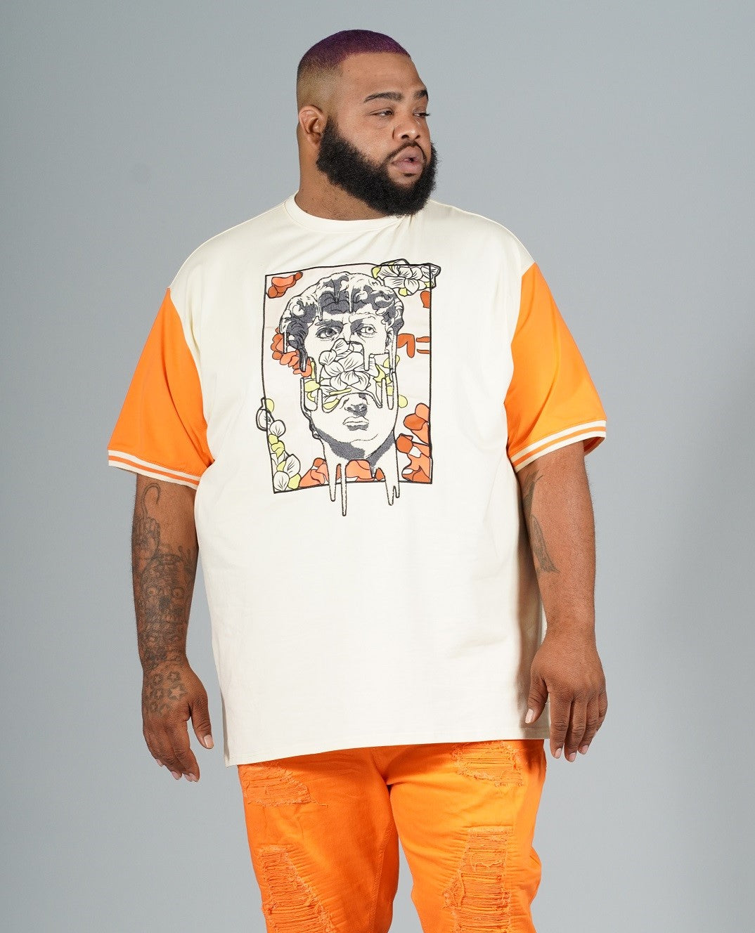 Makobi M267 David Tee in Natural, view 2