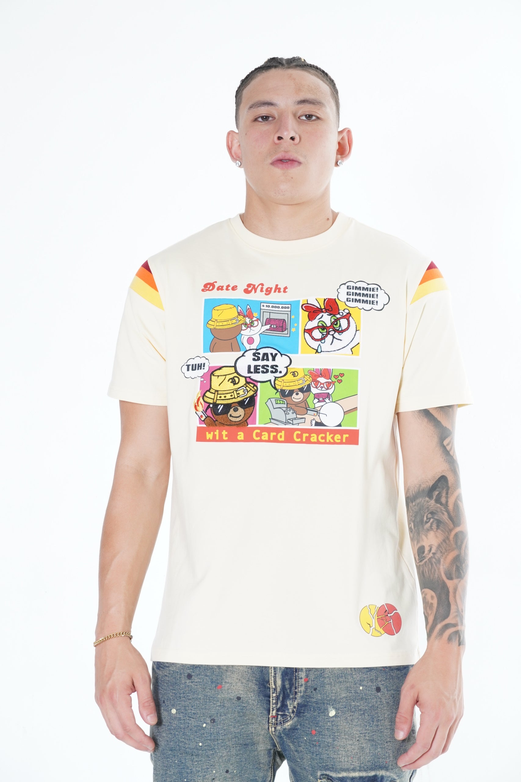 Makobi F177 Date Night Tee in Natural, view 3