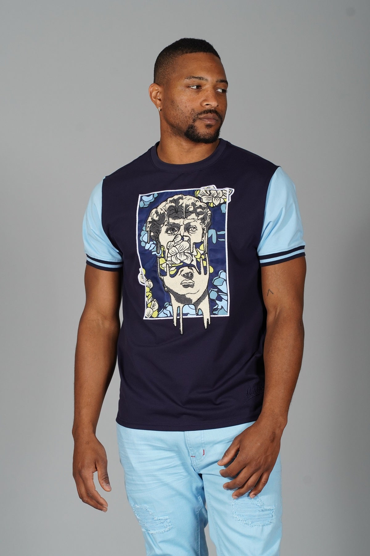 Makobi M267 David Tee in Navy, view 2