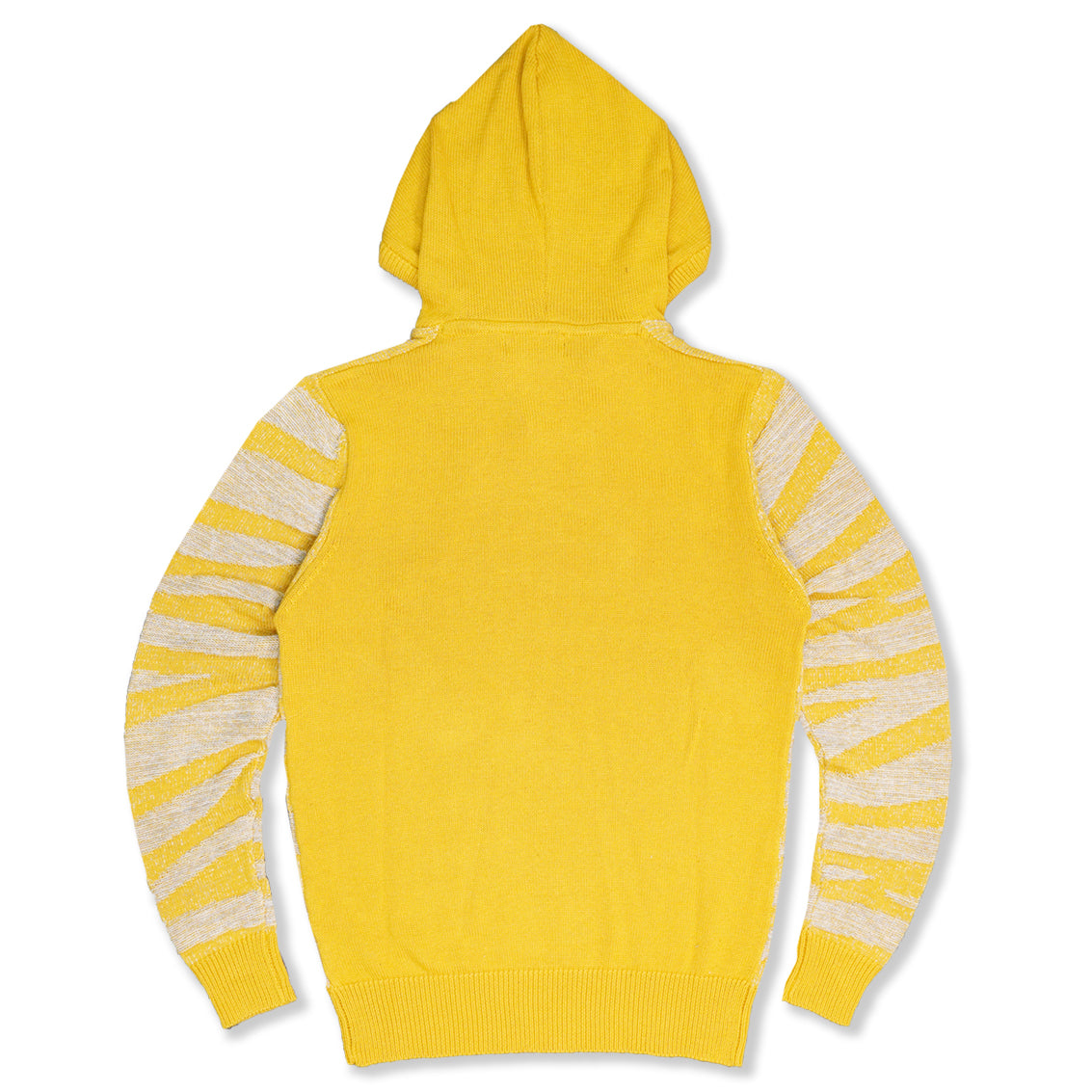 Makobi M5050 Tiger Knit Hoody Sweater in Wheat, view 3