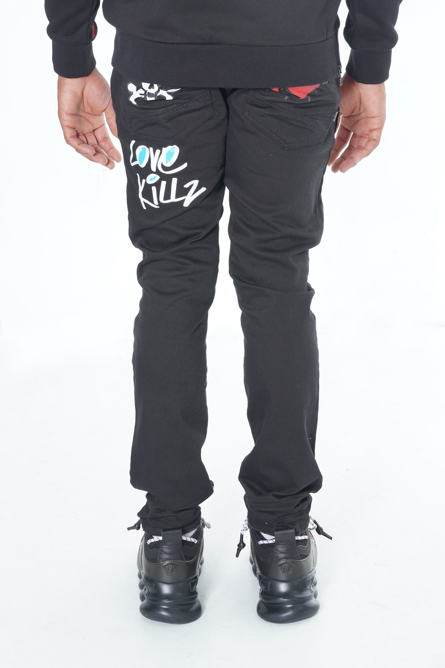 Makobi M1999 Love Kills Jeans in Black/Black, view 4