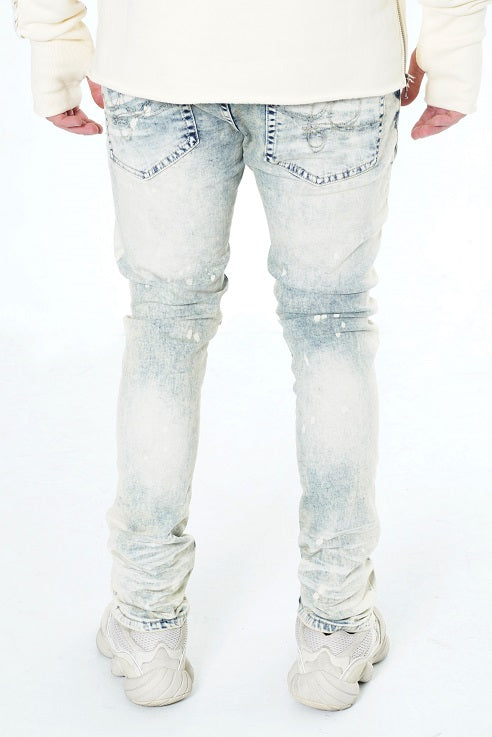 Makobi F1722 FROST Ripped Jeans in Dirt, view 5