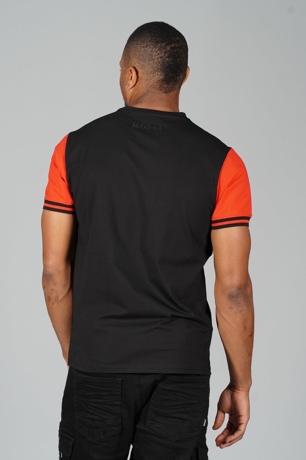 Makobi M267 David Tee in Black/Red, view 6