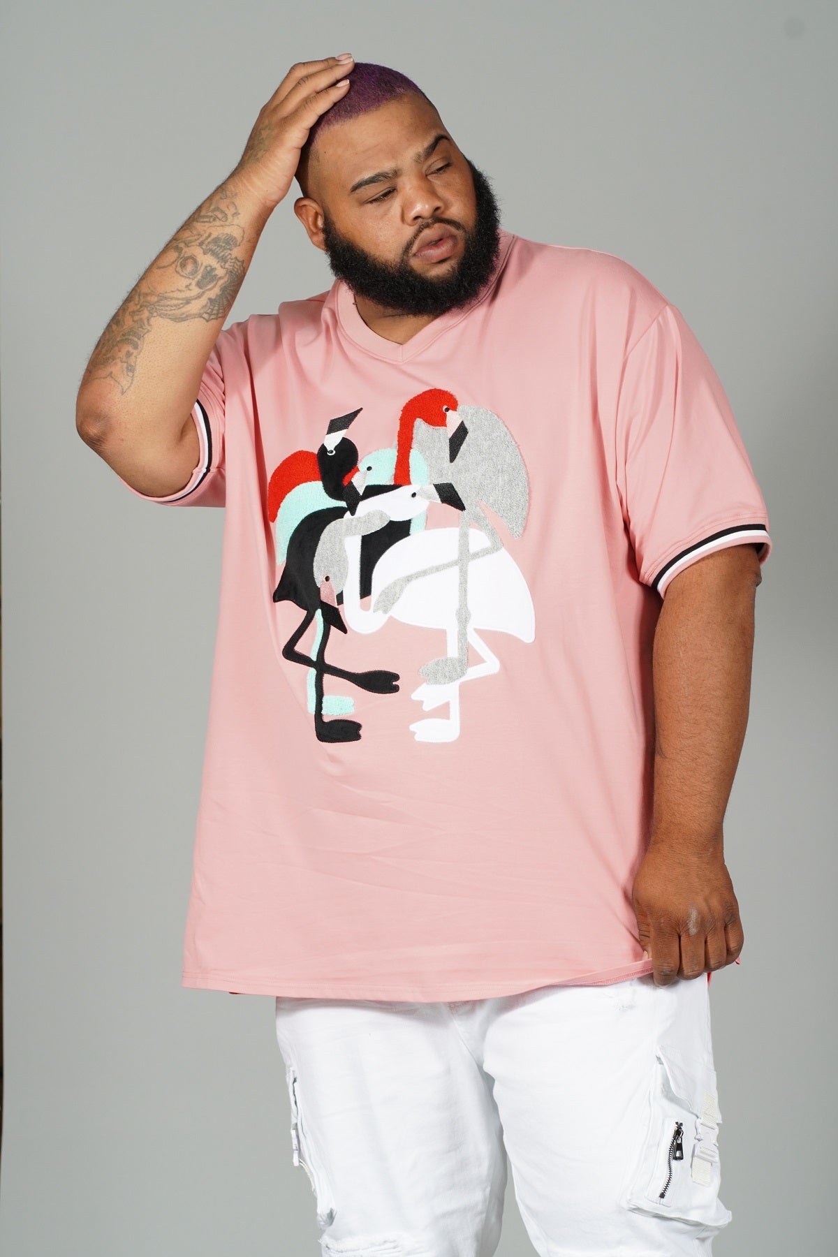 Makobi M219 Flamingo Tee in Salmon, view 2