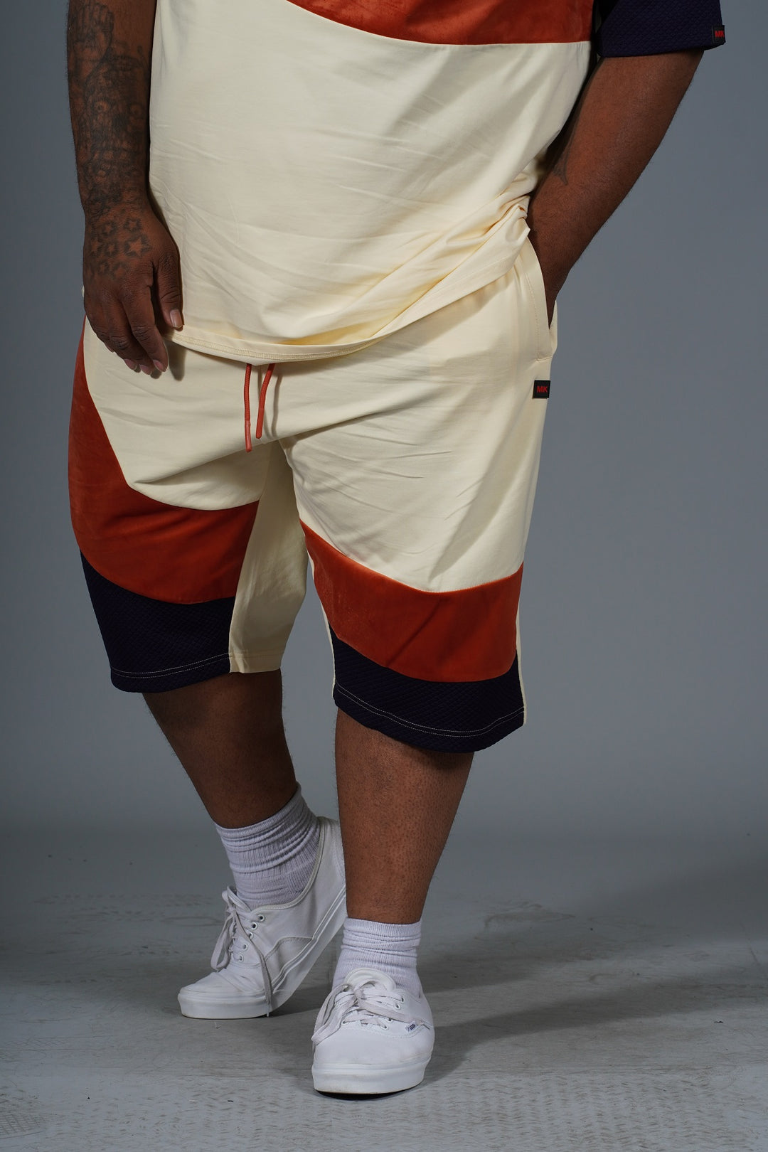 شورت جیر ژاکارد M673 - طبیعی