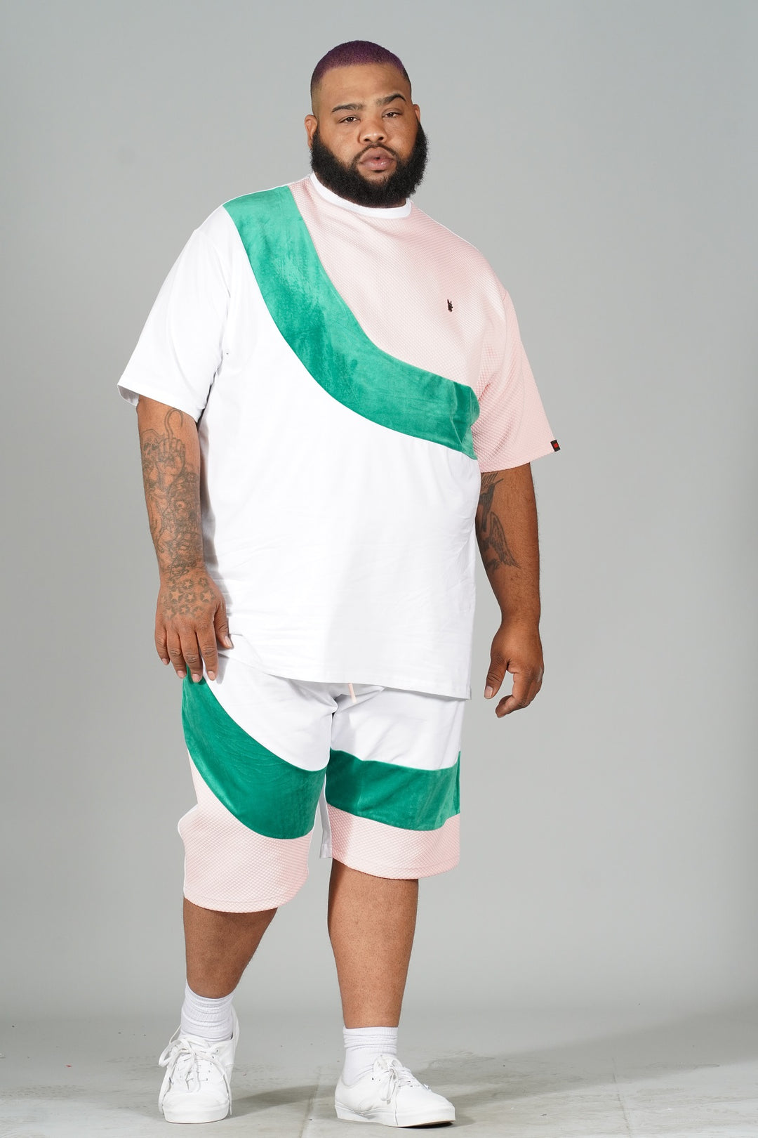 سه راهی جیر فوق العاده ژاکارد M273 - صورتی سفید