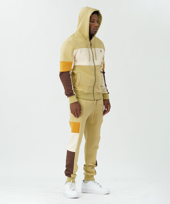 M2323 پائولو فلیس ژاکارد هودی ست آهنگ - خاکی 