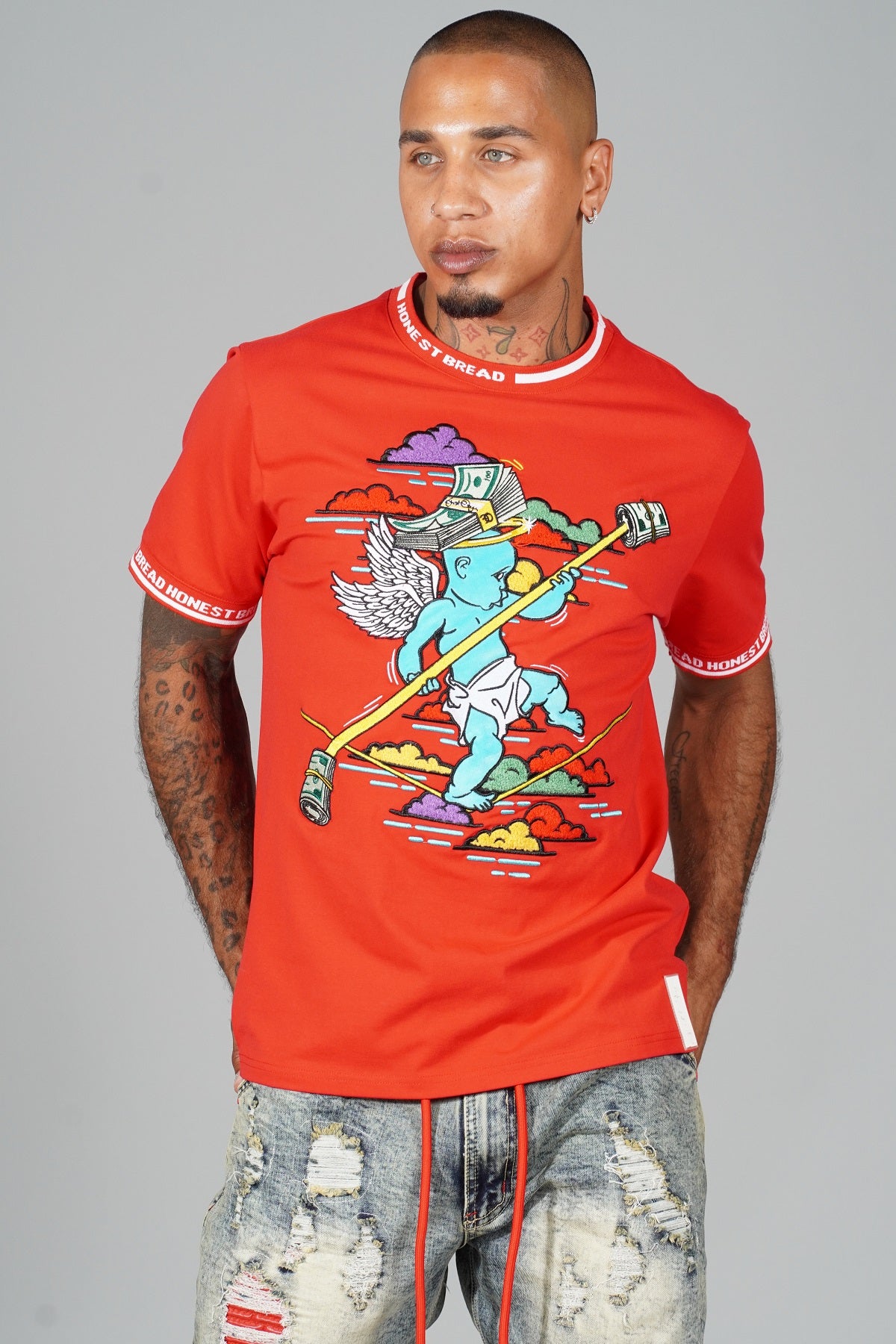 F123 Honest Bread Tee - Red
