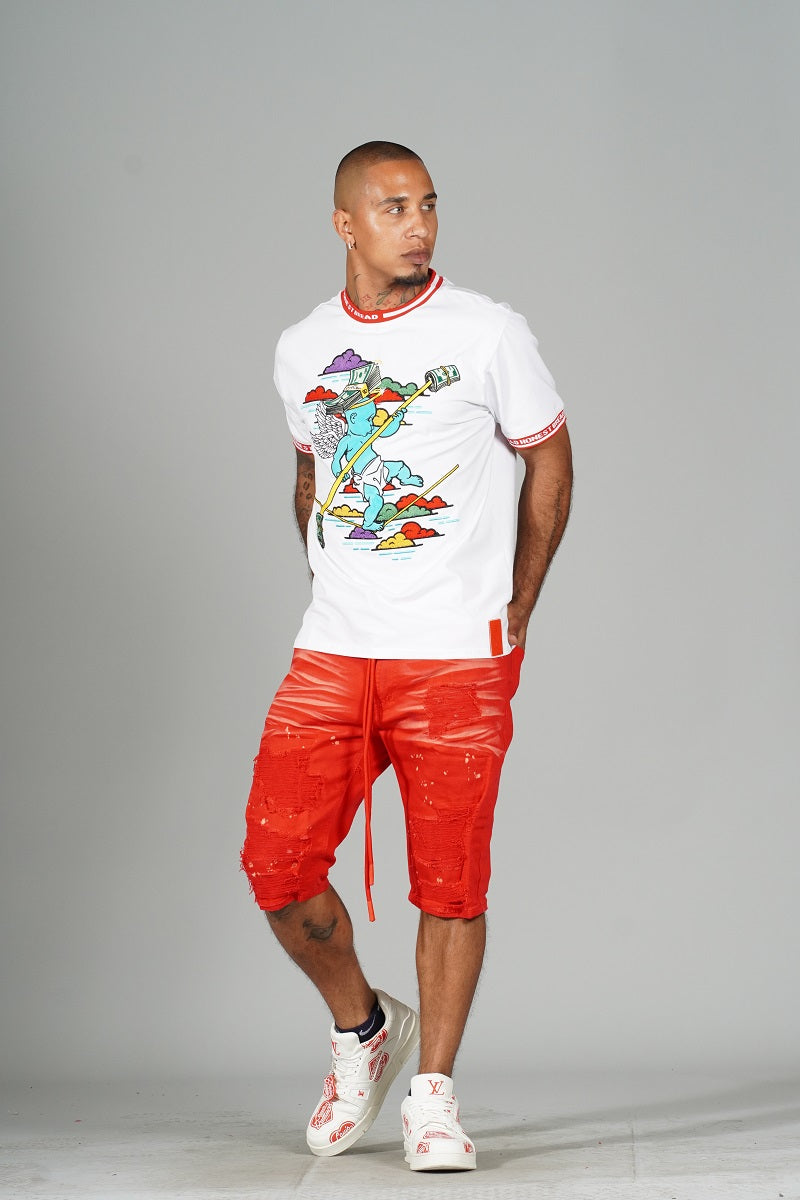 Makobi F123 Honest Bread Tee in White, view 3