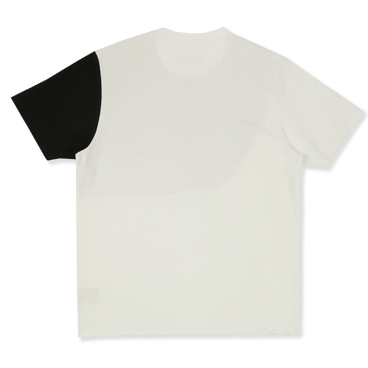 Makobi M273 Jacquard Ultra Suede Tee in White Black, view 5