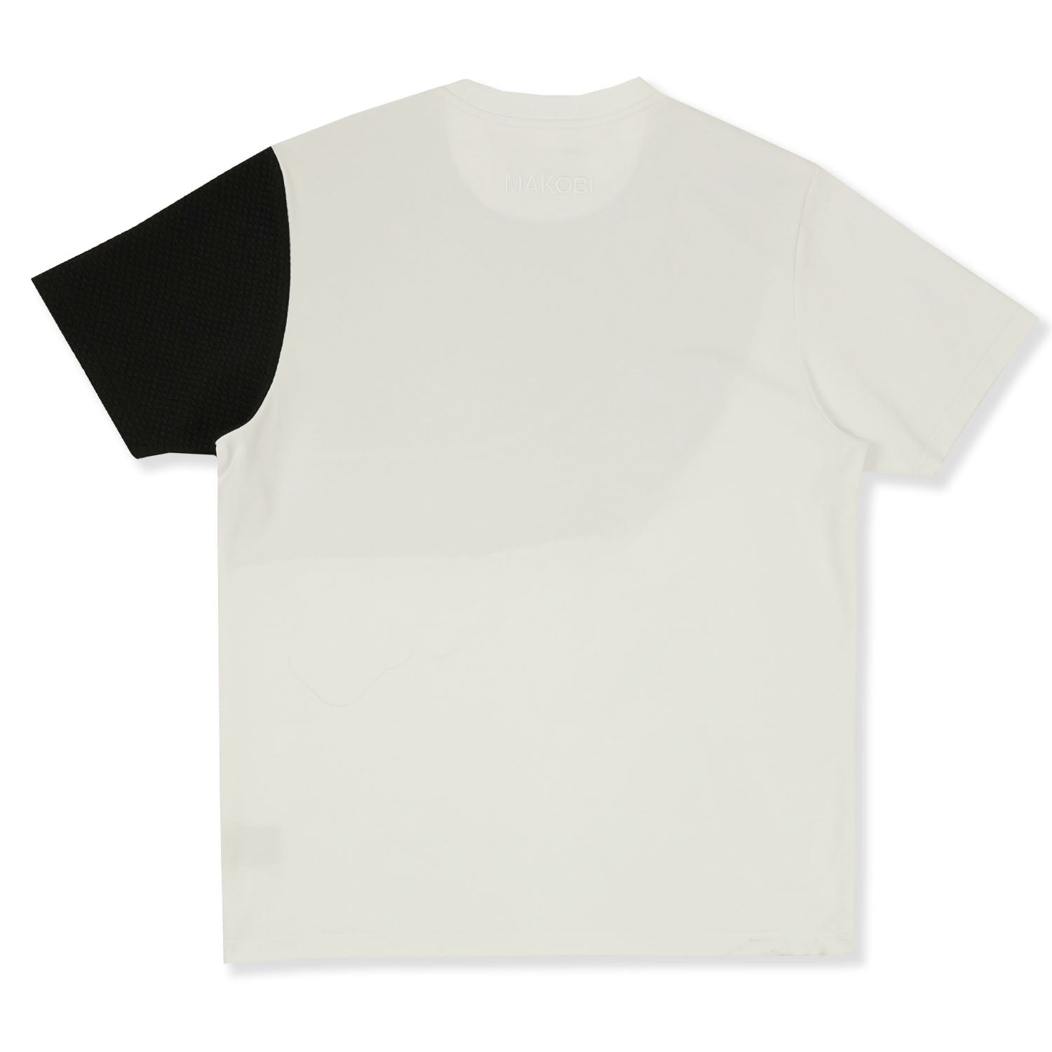 Makobi M273 Jacquard Ultra Suede Tee in White Black, view 5