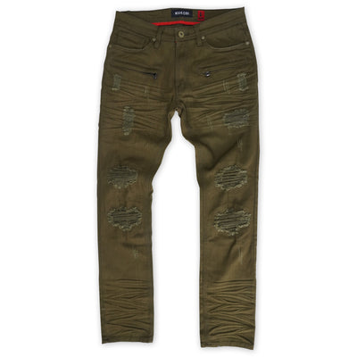 M1925 Rochester Coded Shredded Jeans - Olive