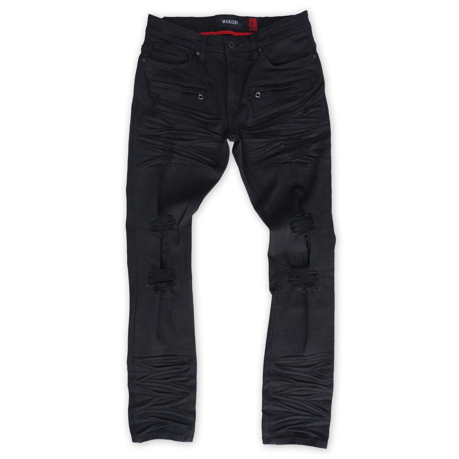 M1925 Rochester Coded Shredded Jeans - Black/Black