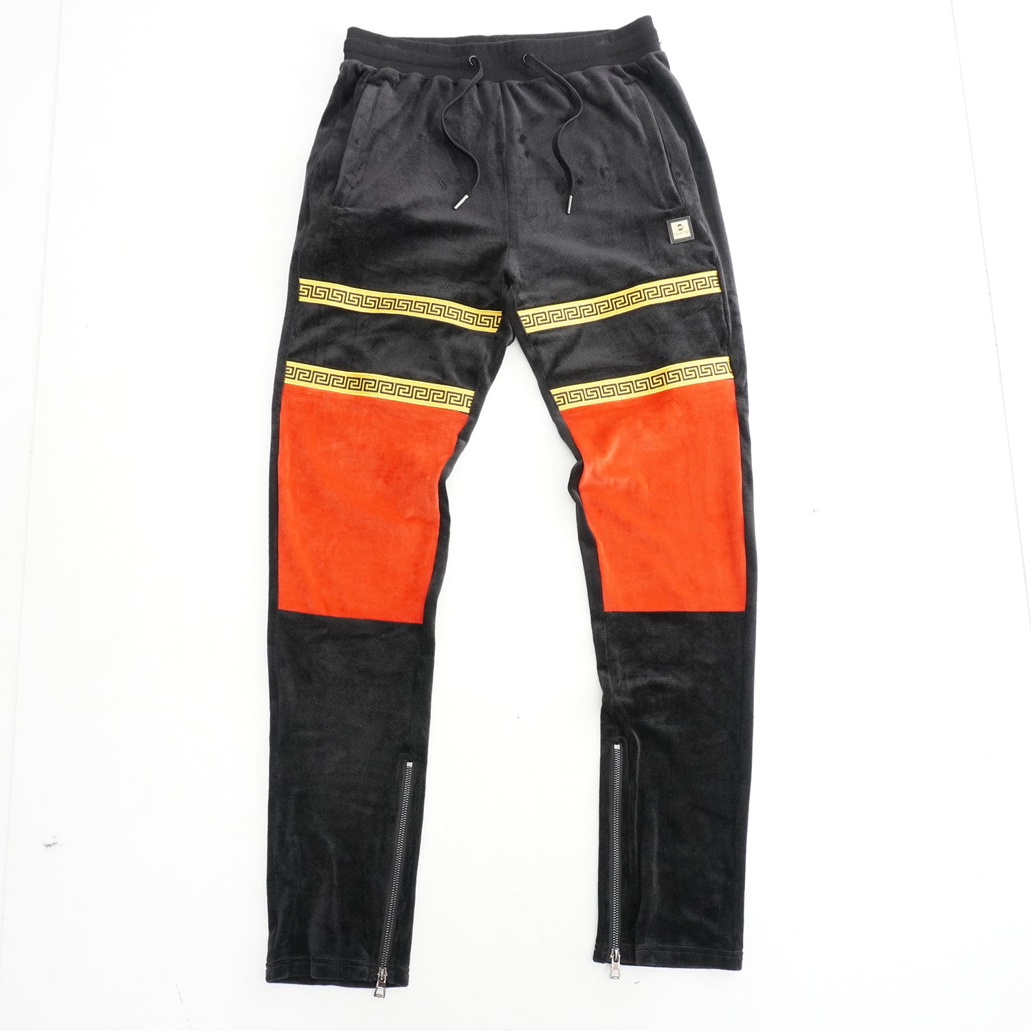 Makobi M4600 Greek Velour Set in Black/Red, view 4