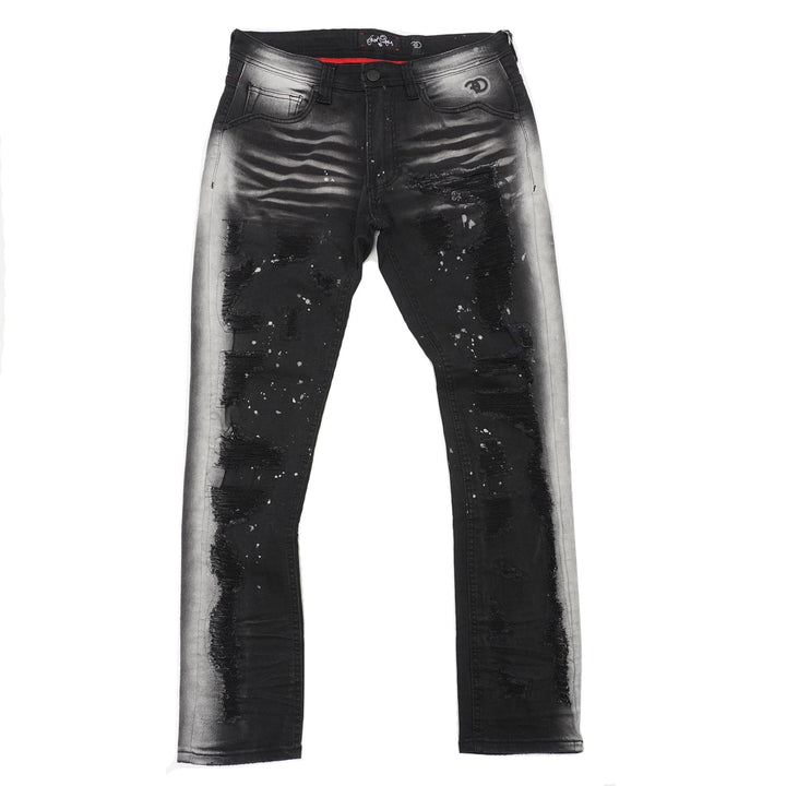 Makobi F1722 FROST Ripped Jeans in Black