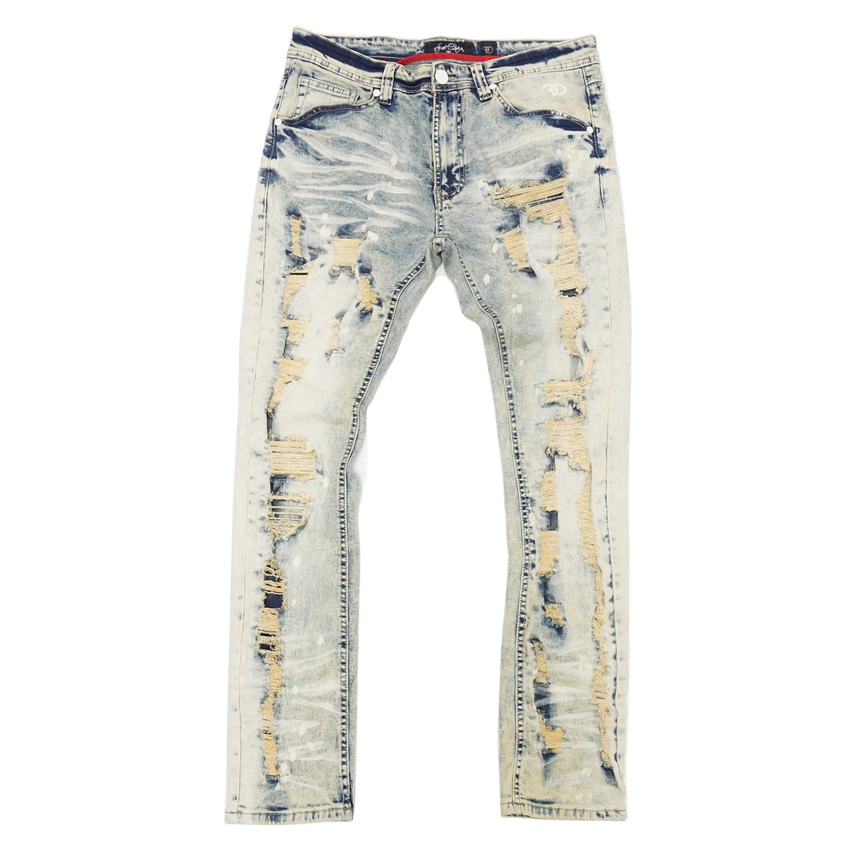 Makobi F1722 FROST Ripped Jeans in Dirt
