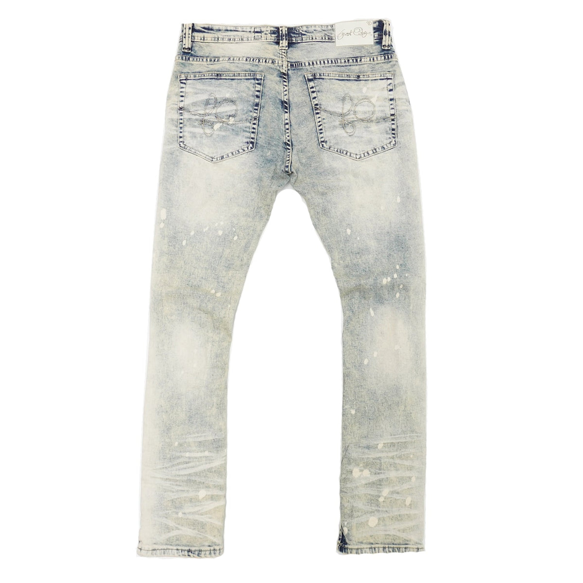 Makobi F1722 FROST Ripped Jeans in Dirt, view 3
