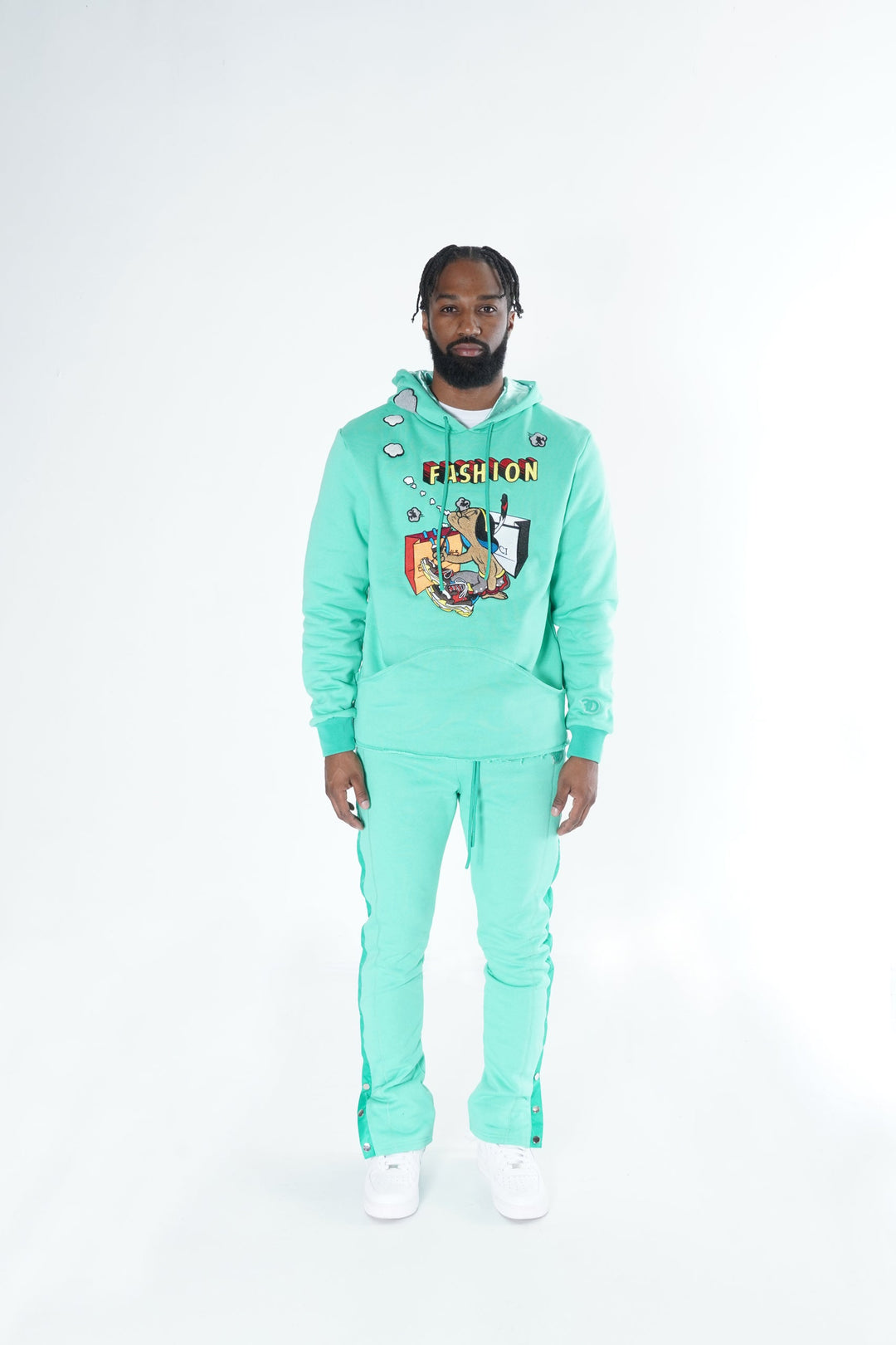 F5766 Frost High Fashion Fleece Set - سبز