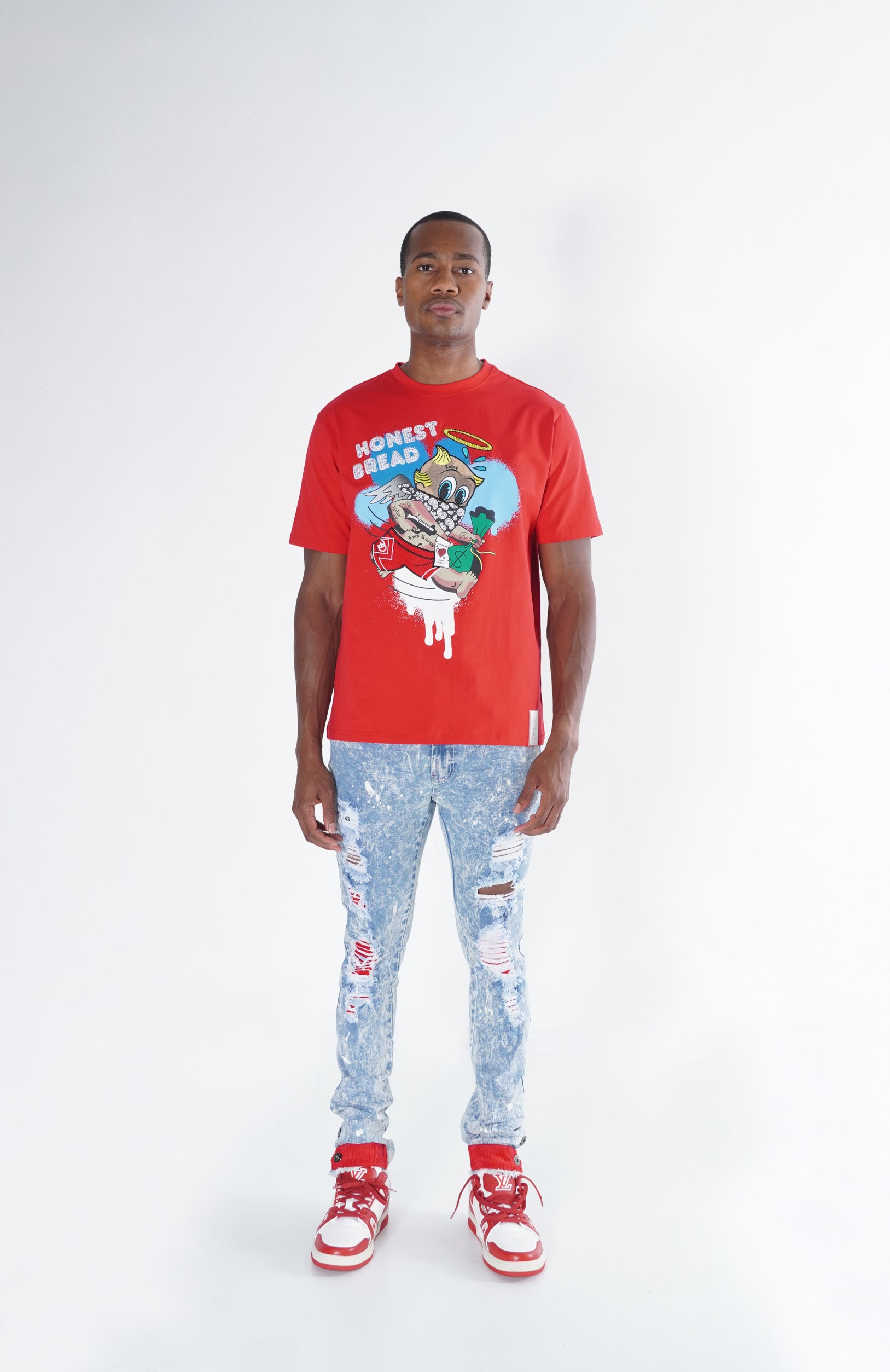 F144 Frost Honest Bread Tee - Red