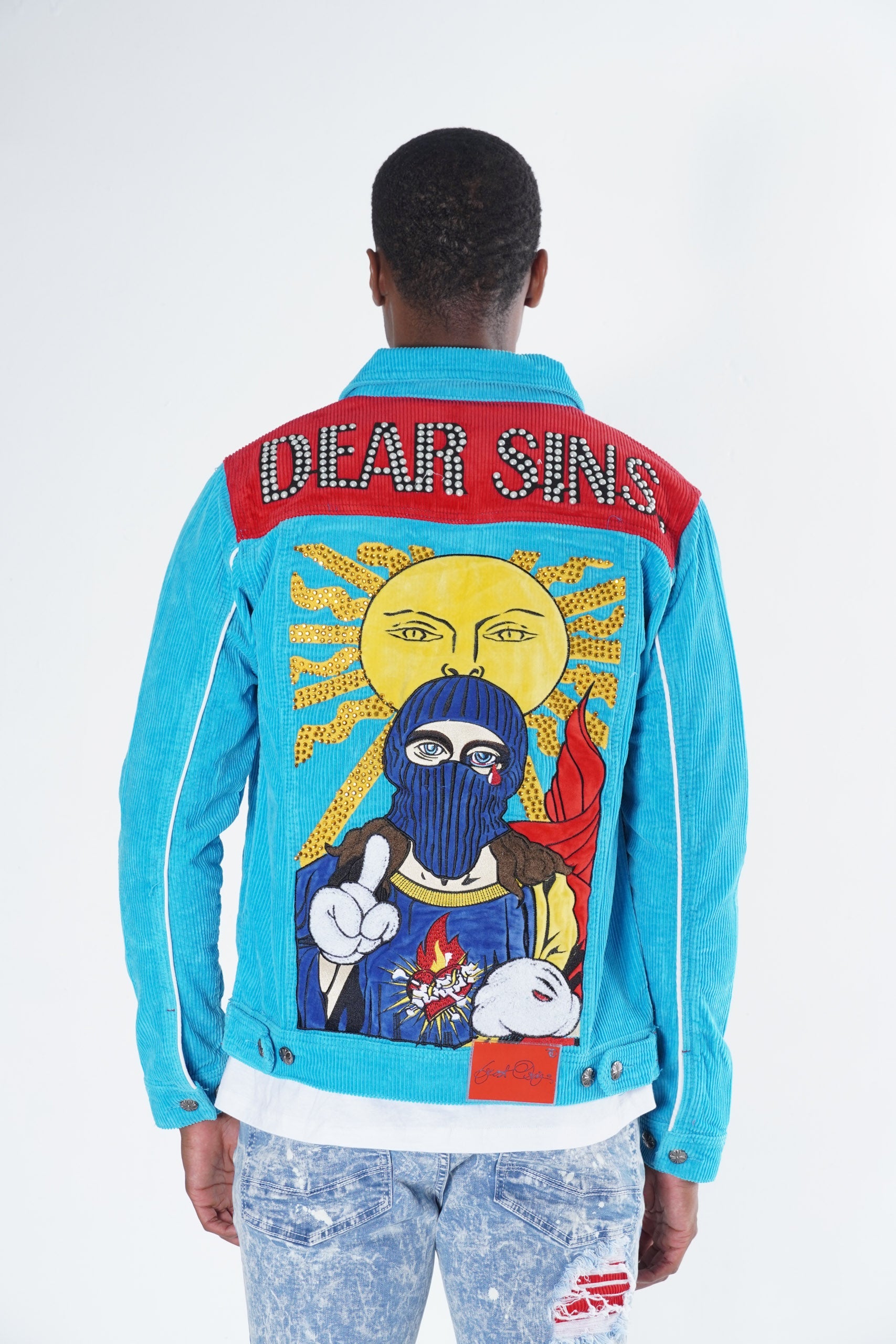 Makobi F1045 Frost Dear Sins Cord Jacket in Blue, view 5