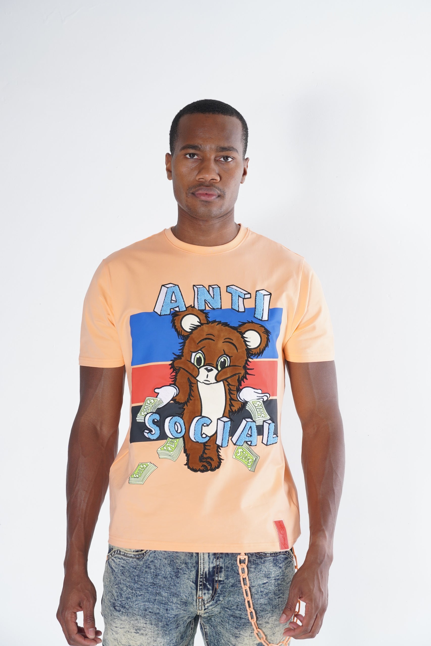 F170 Frost Anti Social Tee - Peach