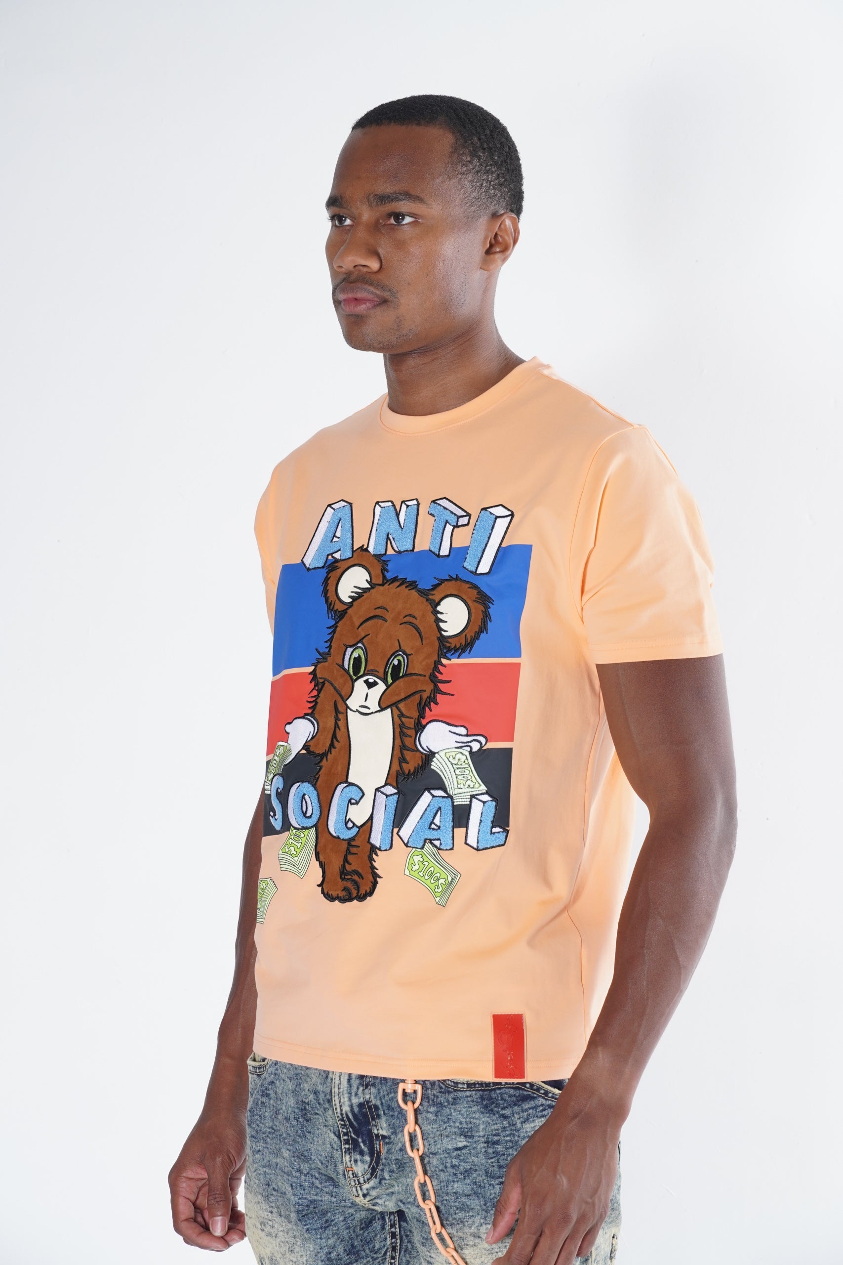 F170 Frost Anti Social Tee - Peach
