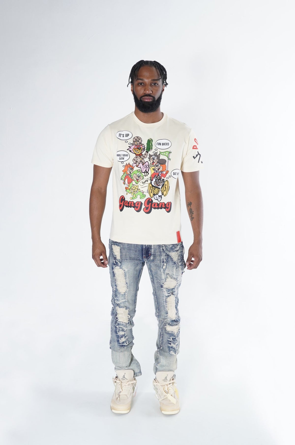 F1765 Frost Shredded Jeans - Dirt