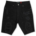 Makobi M771 Pacifica Shredded Shorts- Black/Black