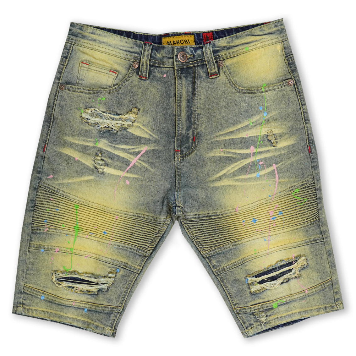 M650 Willard Biker Jeans w/Paint Splash - Dirt