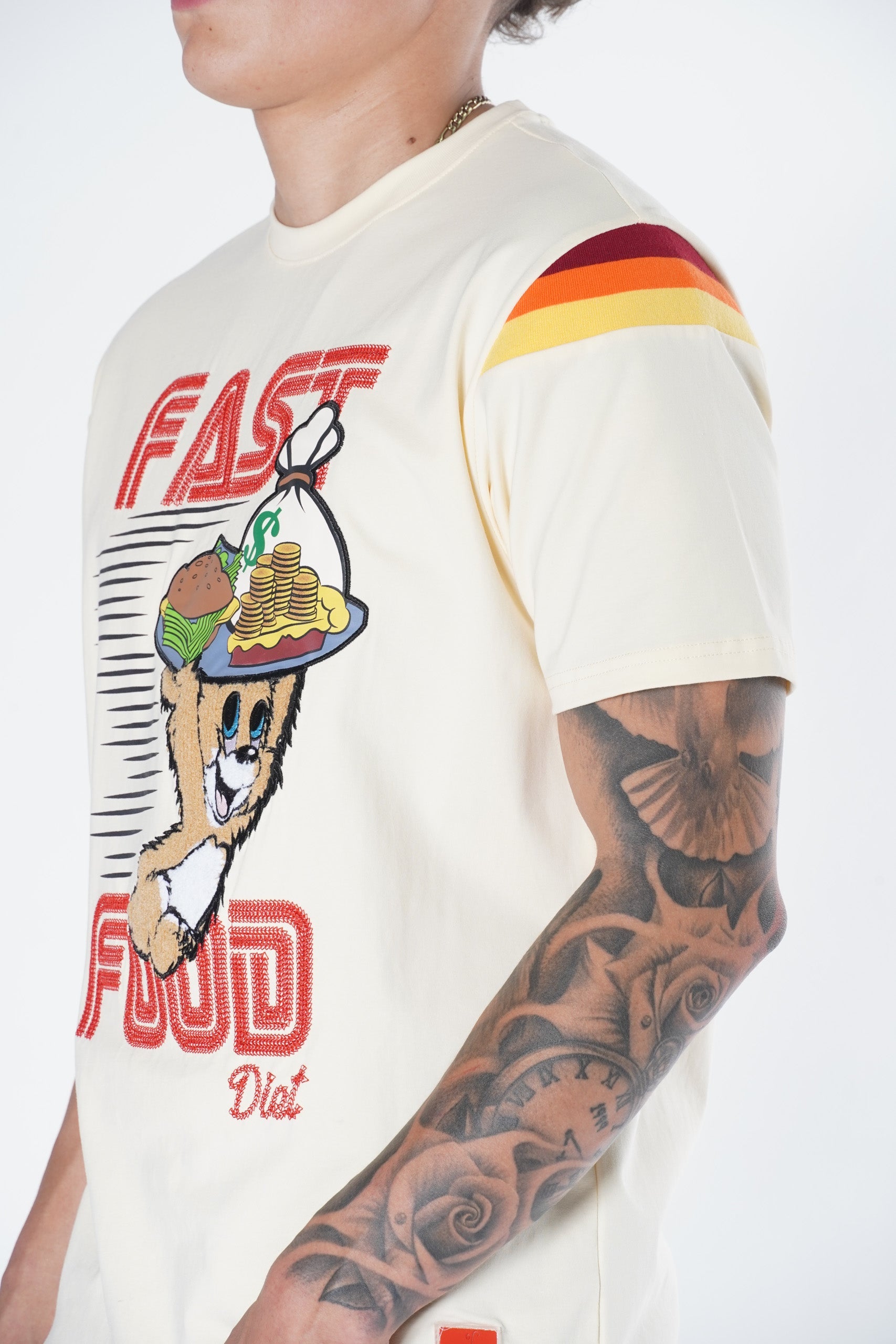 Makobi F121 Fast Food Tee in Natural, view 5