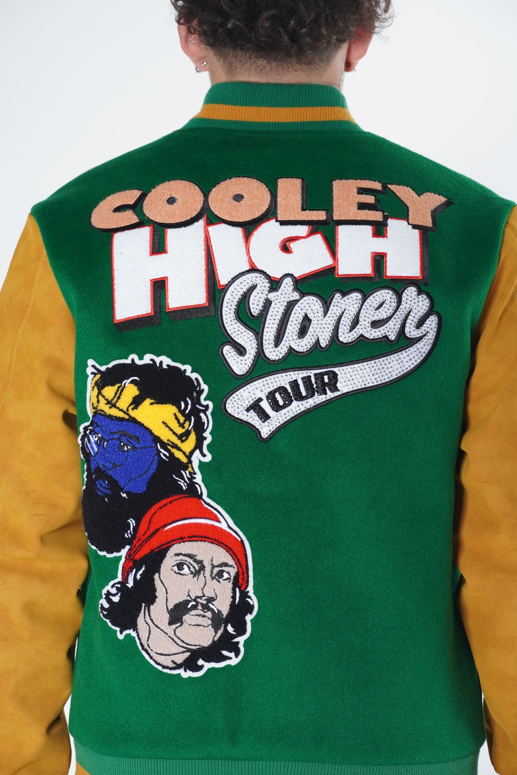 F1040 Cooley High Wool Varsity Jacket - Green