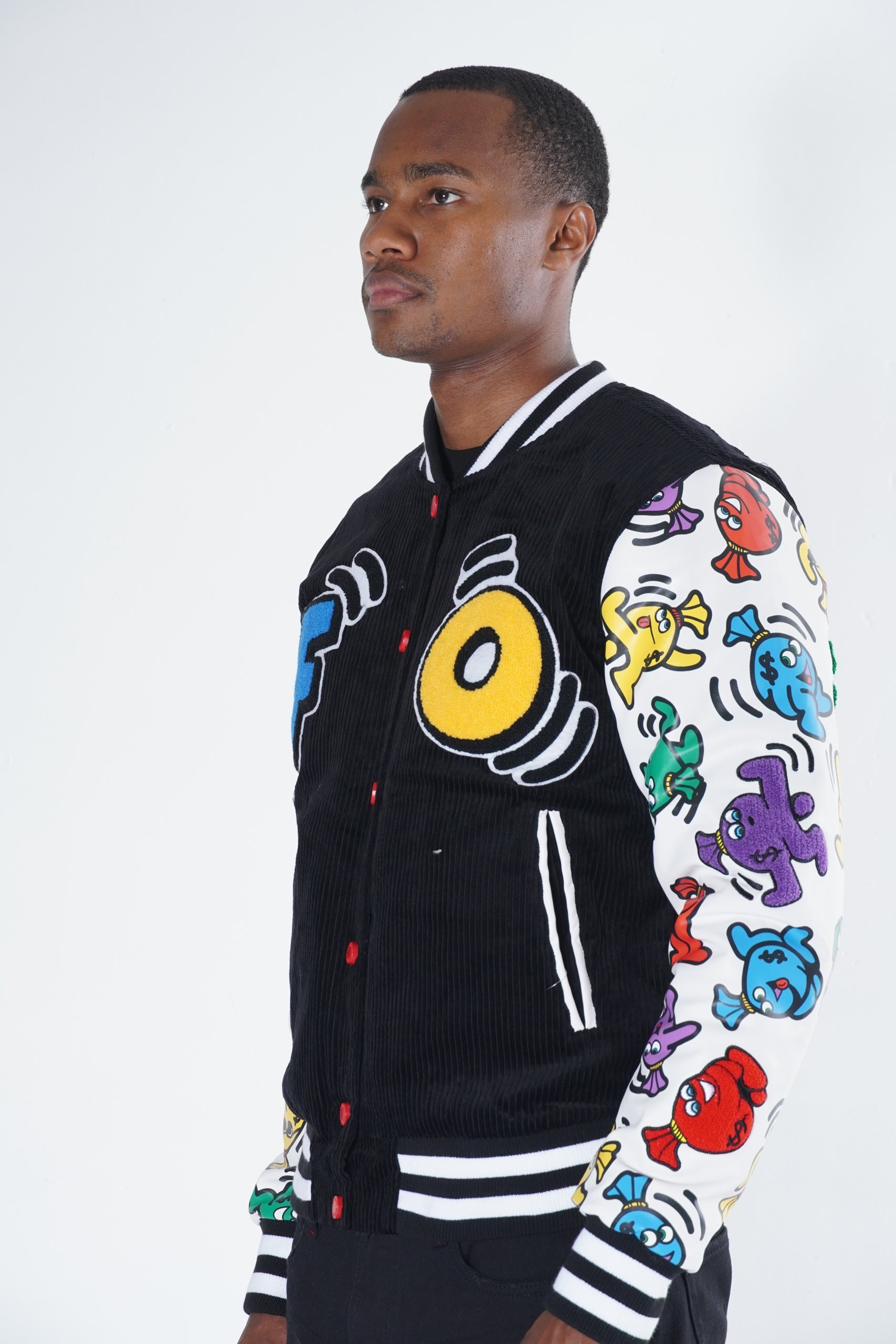 F1050 Frost Money Dance Corduroy Jacket - Black