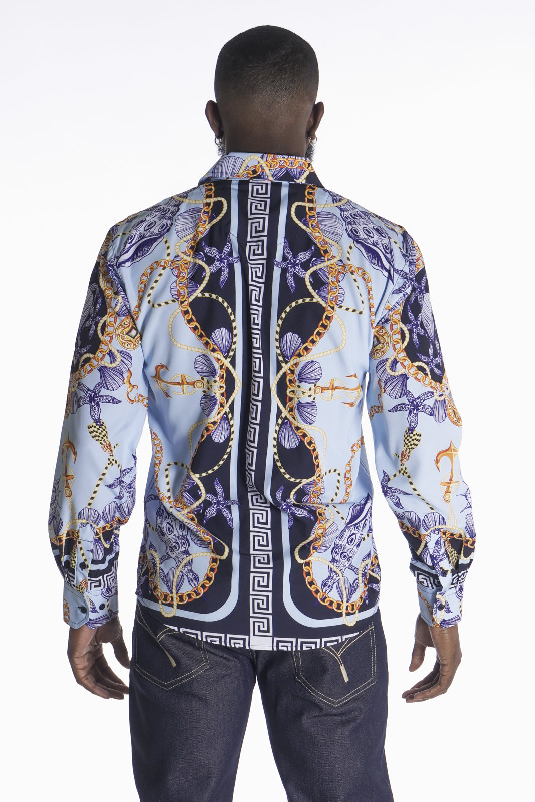 M1833 Capone tejede Shirt - Blue