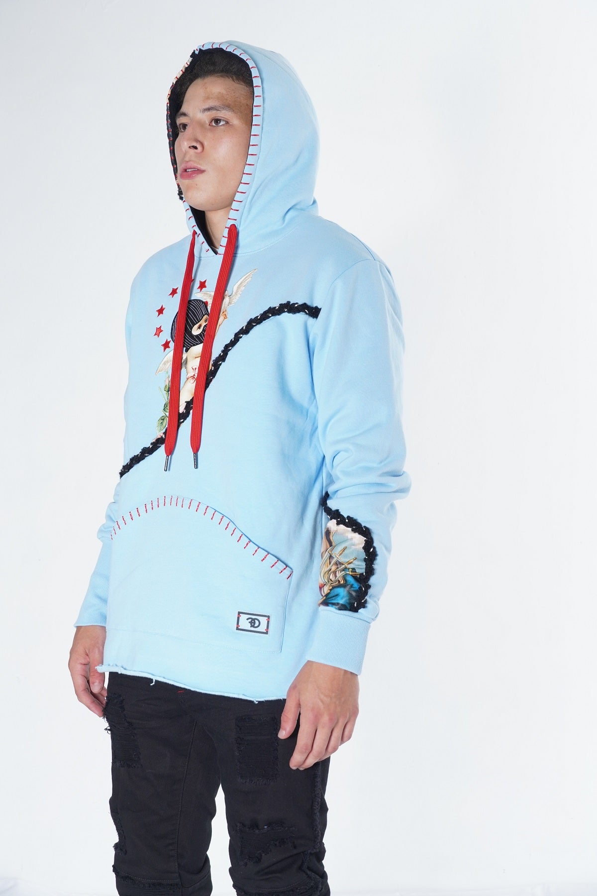Makobi F5107 Frost Angel Pullover Hoodie in Blue, view 7