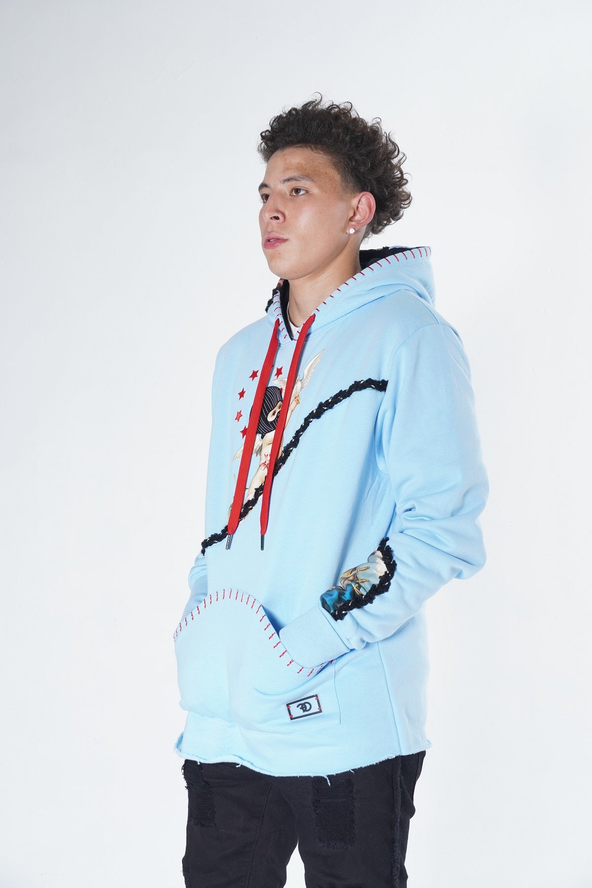 Makobi F5107 Frost Angel Pullover Hoodie in Blue, view 6
