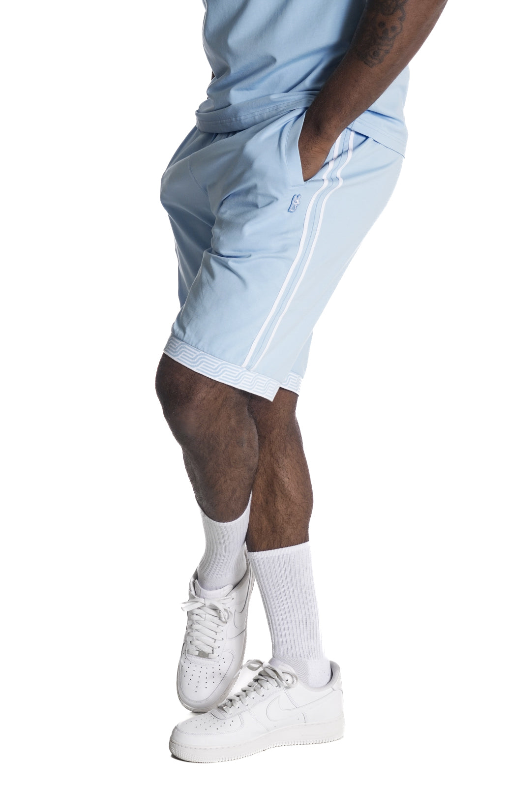 Makobi M775 Makobi Luciano Shorts in Blue, view 3