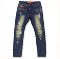 Makobi M1768 Makobi Malachy Jeans w/ Contrast Underlay in Dirt Wash/Olive