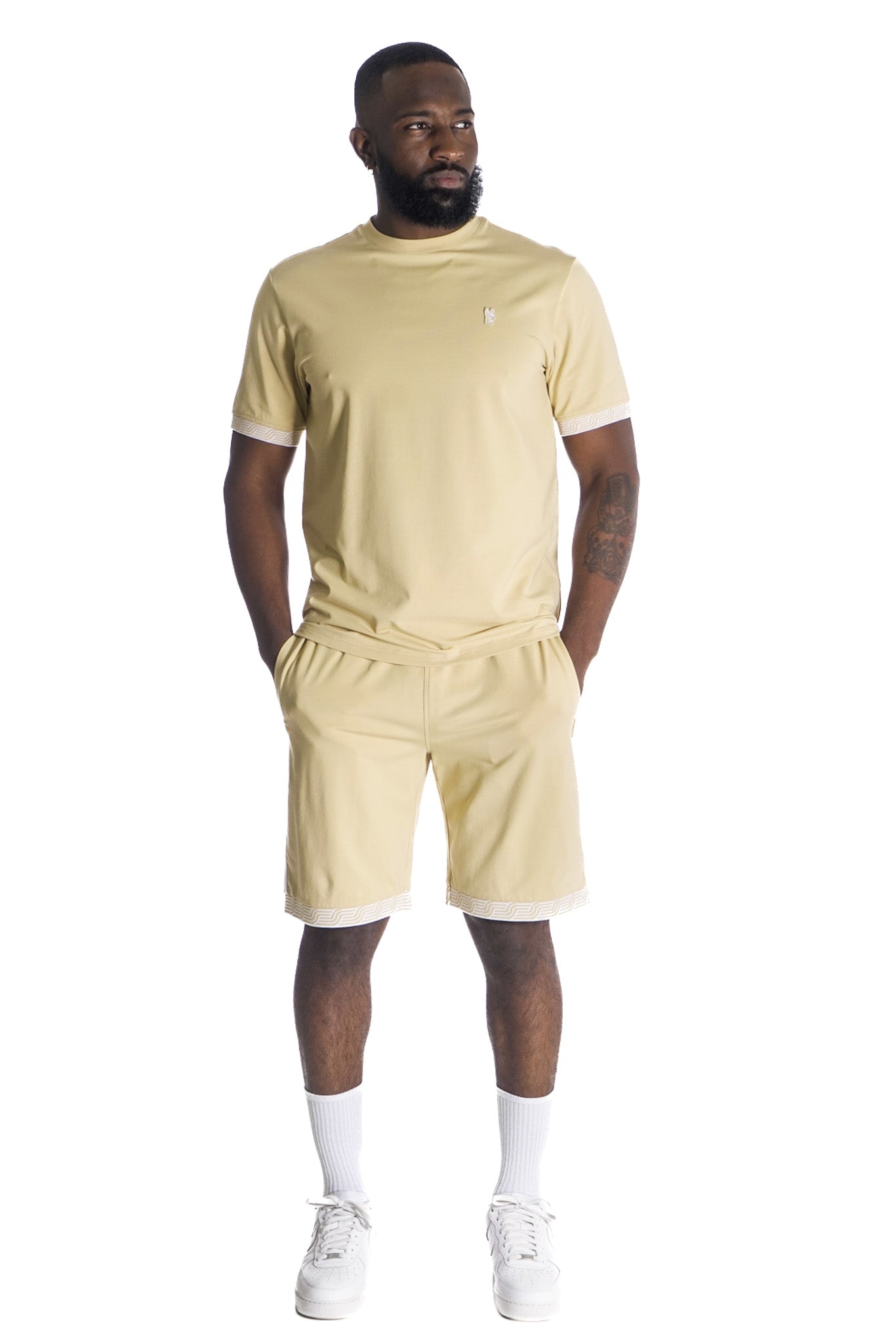 Makobi M775 Makobi Luciano Shorts in Khaki, view 3