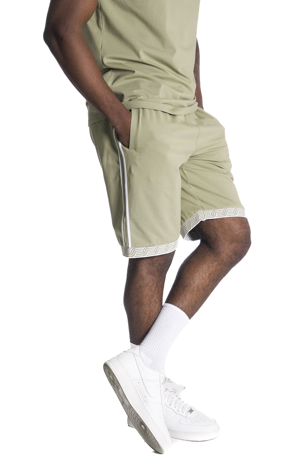 Makobi M775 Makobi Luciano Shorts in Olive, view 2