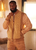 Makobi M4338 Adonis Wool Varsity Jacket in Khaki