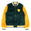 F1010 Marc Rabbit Fur Varsity Jacket - Green