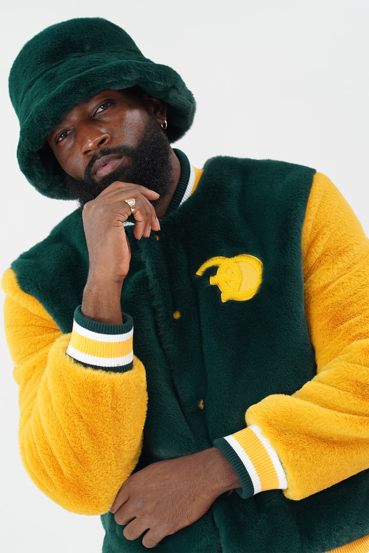 F001 کلاه خز خرگوش مارک - سبز