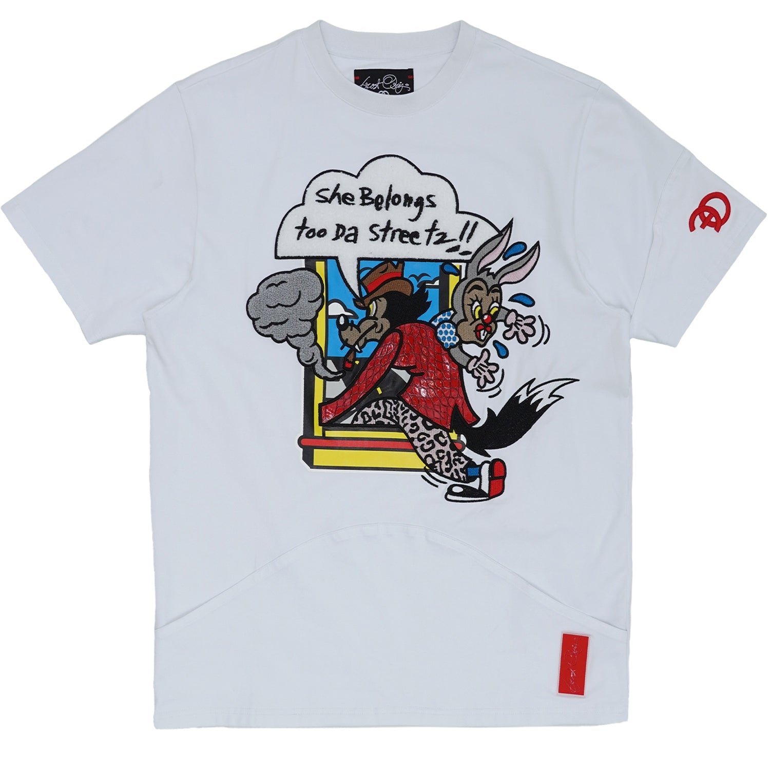 F129 O je 2 Da Street Tee - White