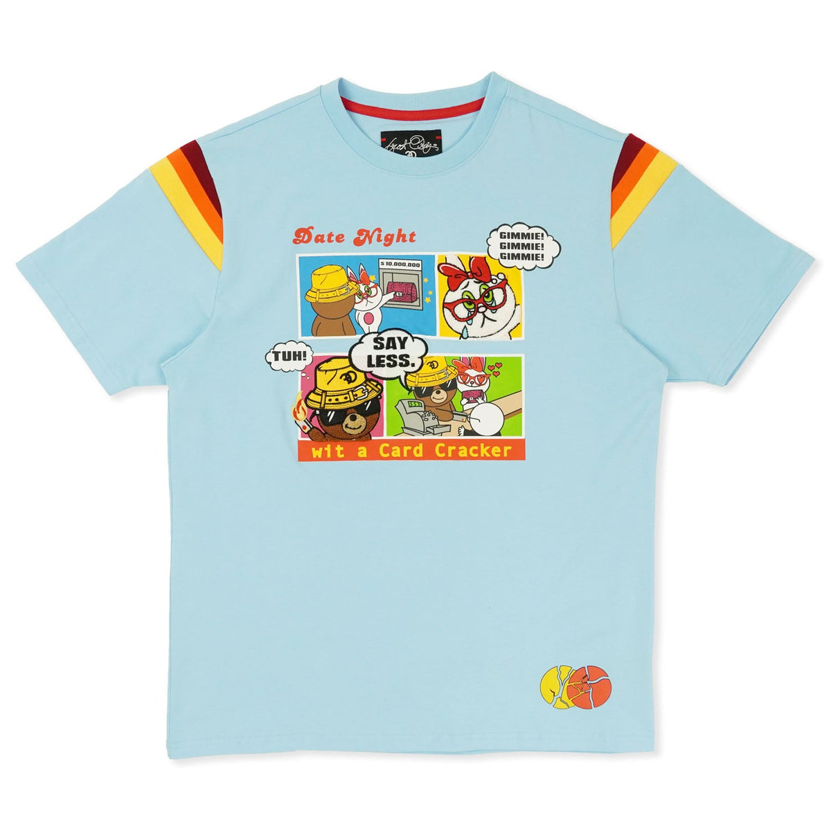 Makobi F177 Date Night Tee in Light Blue