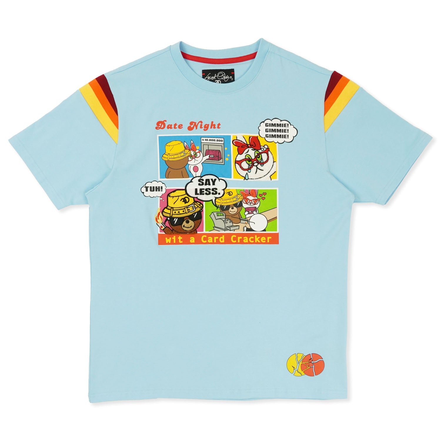 Makobi F177 Date Night Tee in Light Blue