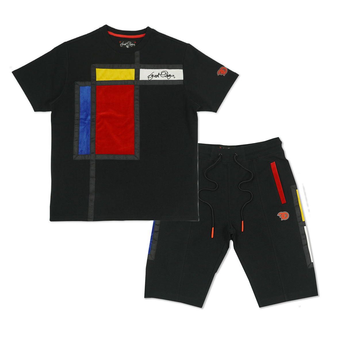 Makobi F250/550 Frost Abstract Short Set in Black