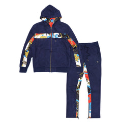 F5220 Alonzo Suede Reversible Set - Navy
