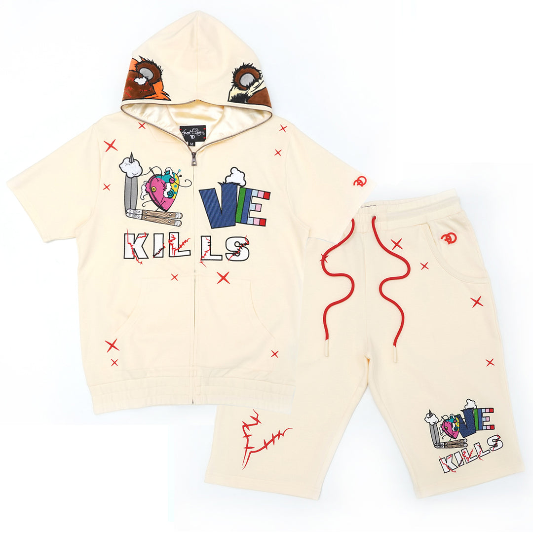 ست آستین کوتاه F538/F538S Love Kills- Natural