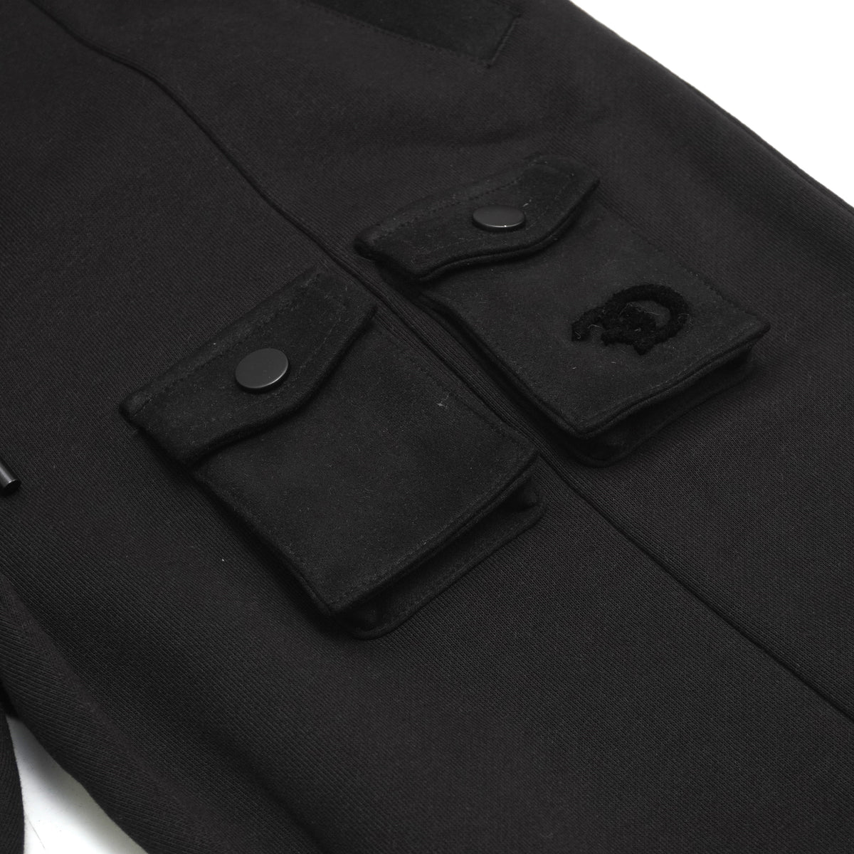 Makobi F677 Frost Essential Fleece Shorts in Black, view 3