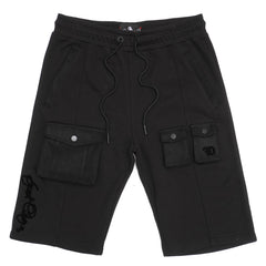 Makobi F677 Frost Essential Fleece Shorts in Black